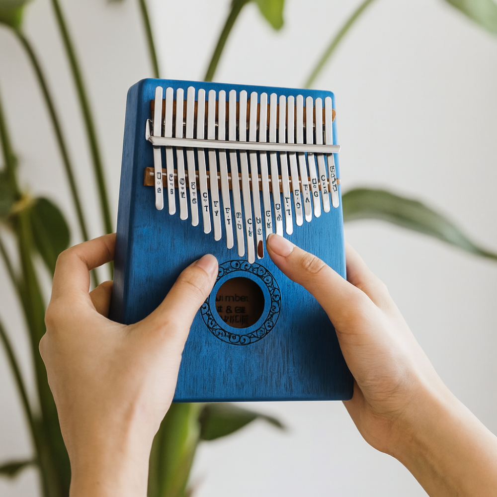17-Key Wooden Kalimba Thumb Piano for Relaxation and Music Exploration