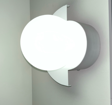 Modern Minimalist Glass Globe Wall Sconce with Semi-Circle Base