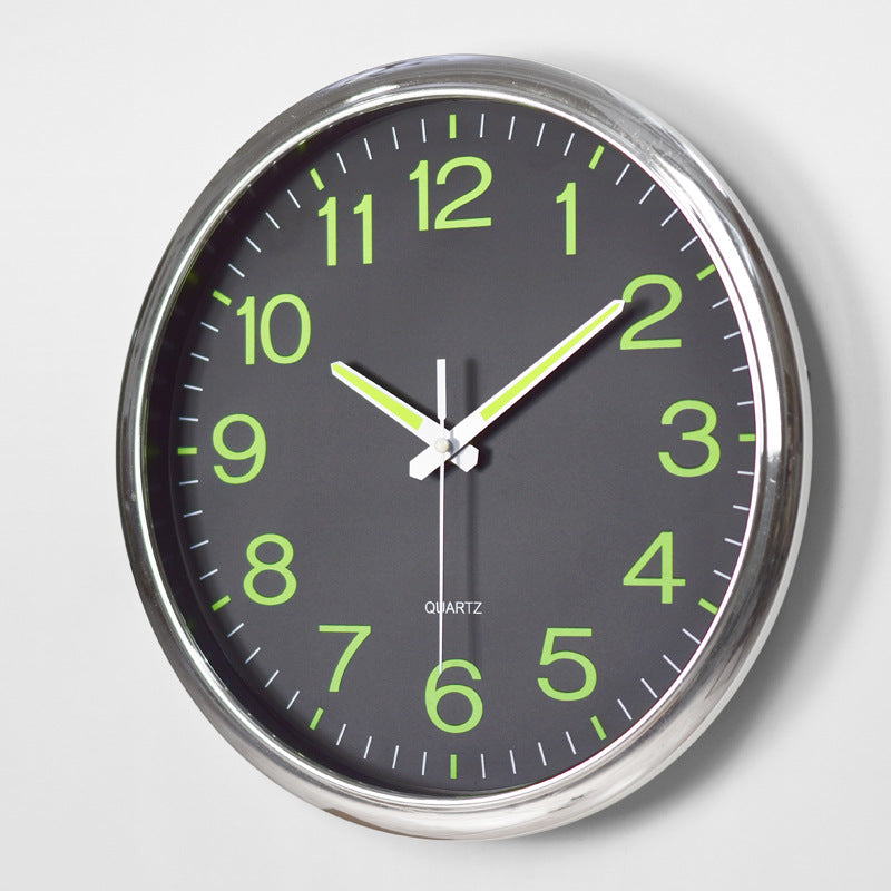 Silent 30 cm Illuminating Wall Clock with Night Light Feature