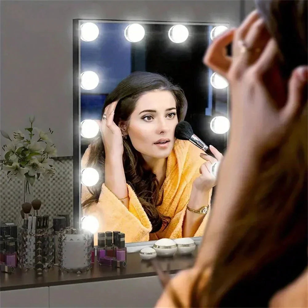 Dimmable LED Mirror Lighting with Adjustable Brightness and Color Temperature
