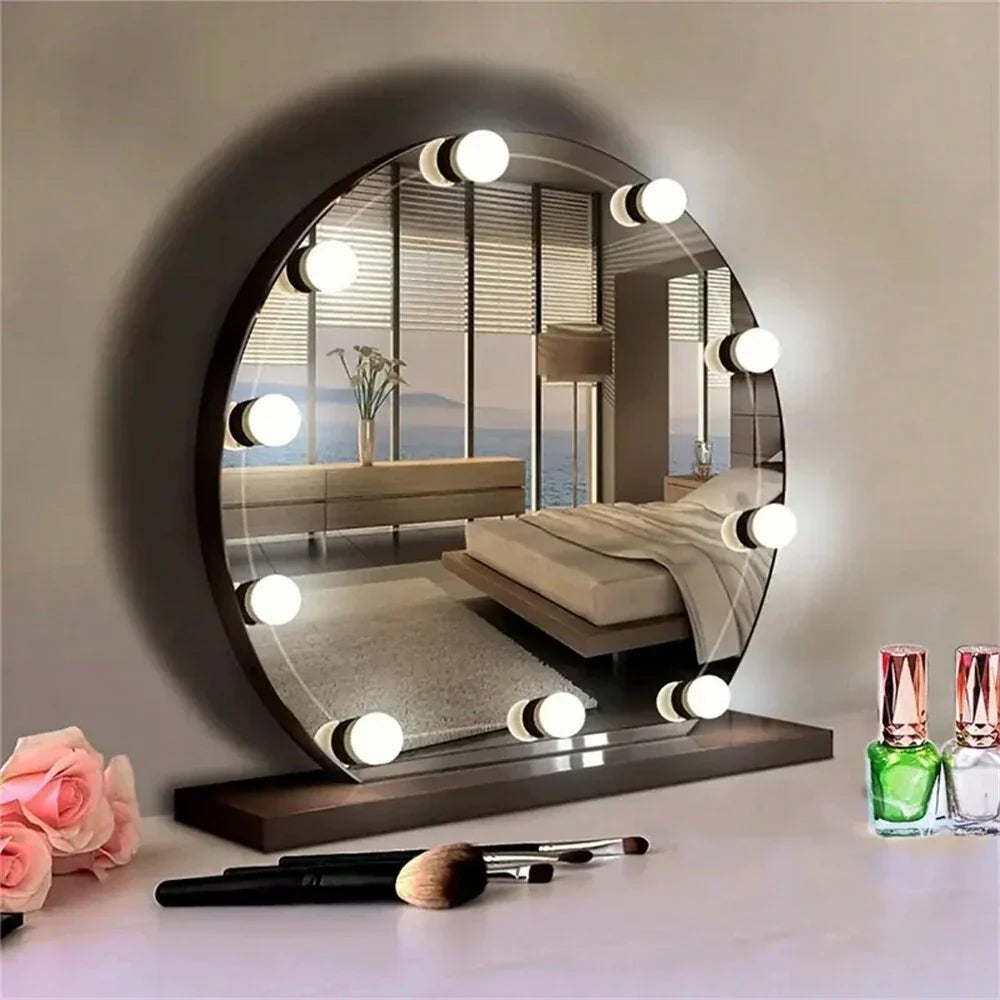 Dimmable LED Mirror Lighting with Adjustable Brightness and Color Temperature