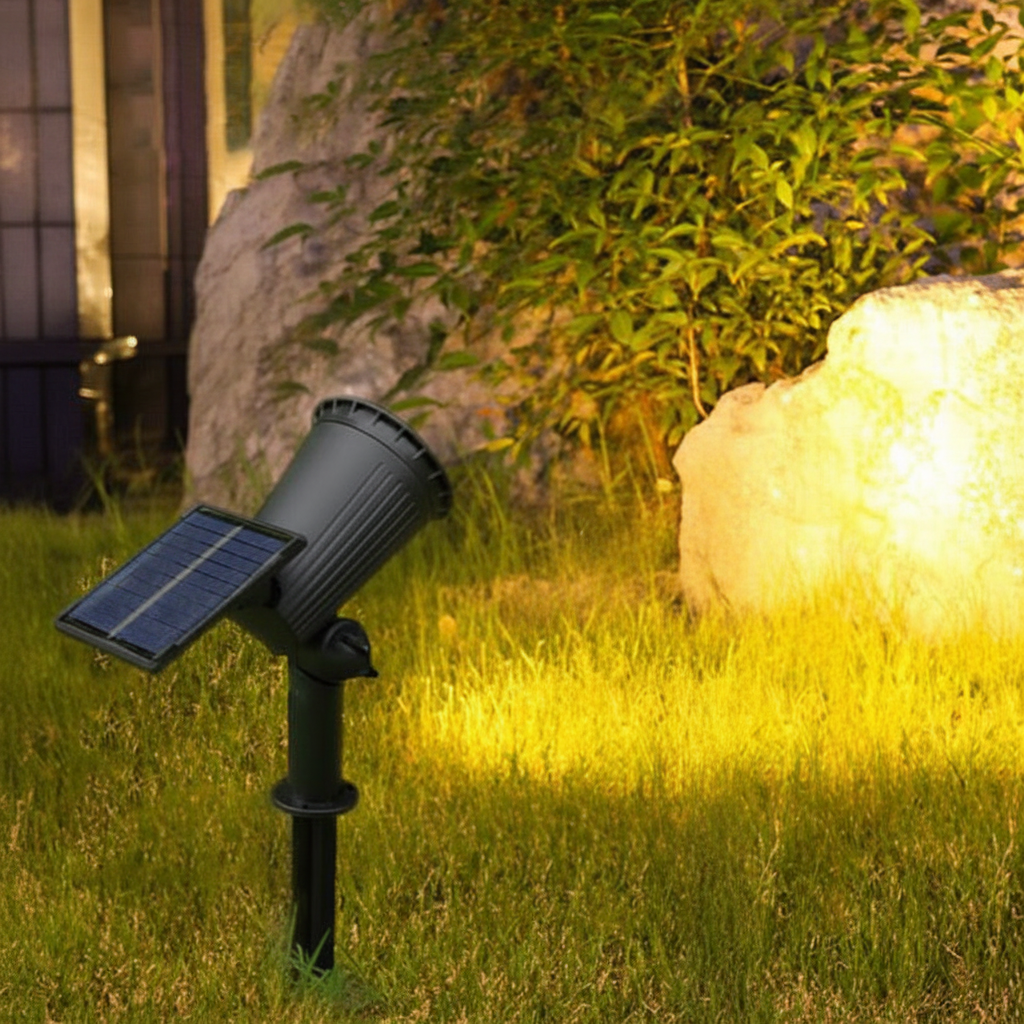 Solar LED Landscape Spotlight with 9 Color Options and Adjustable Head