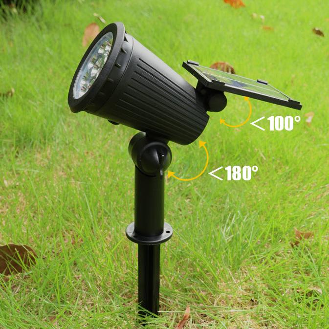 Solar LED Landscape Spotlight with 9 Color Options and Adjustable Head