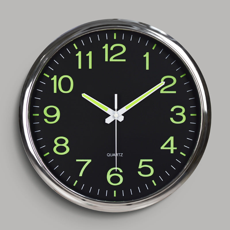 Silent 30 cm Illuminating Wall Clock with Night Light Feature