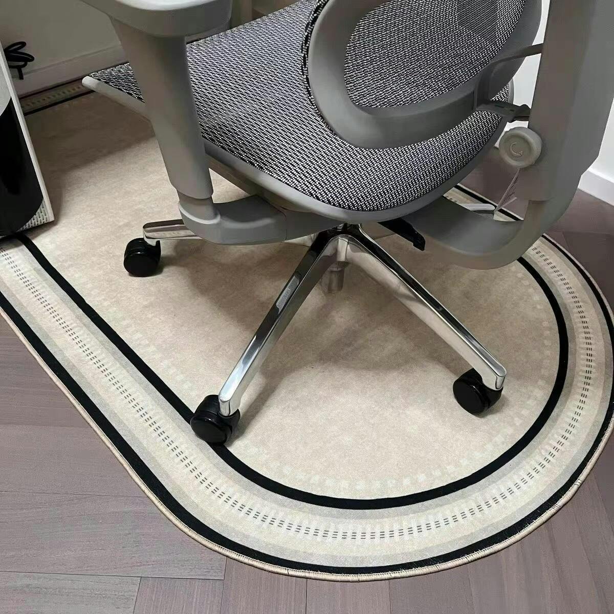 Non-Slip Office Chair Mat with Modern Geometric Design