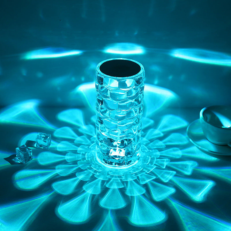 Rose-Shaped Touch-Activated Table Lamp with RGB Colors