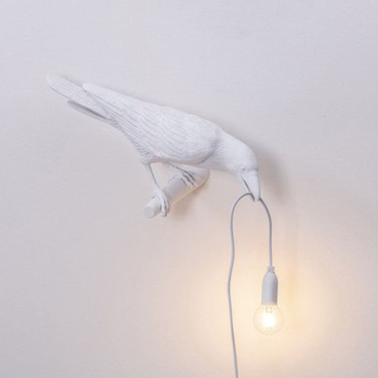 Bird-Shaped Resin Table and Wall Lamp