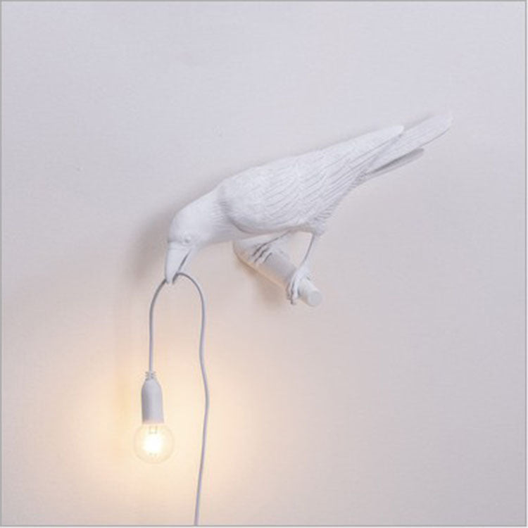 Bird-Shaped Resin Table and Wall Lamp