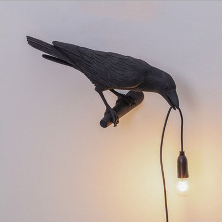 Bird-Shaped Resin Table and Wall Lamp