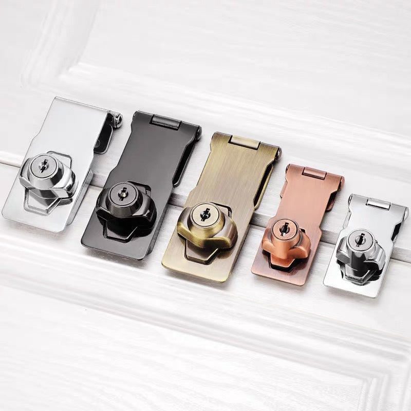 Zinc Alloy Drawer Lock with Key Storage - No Drill Installation