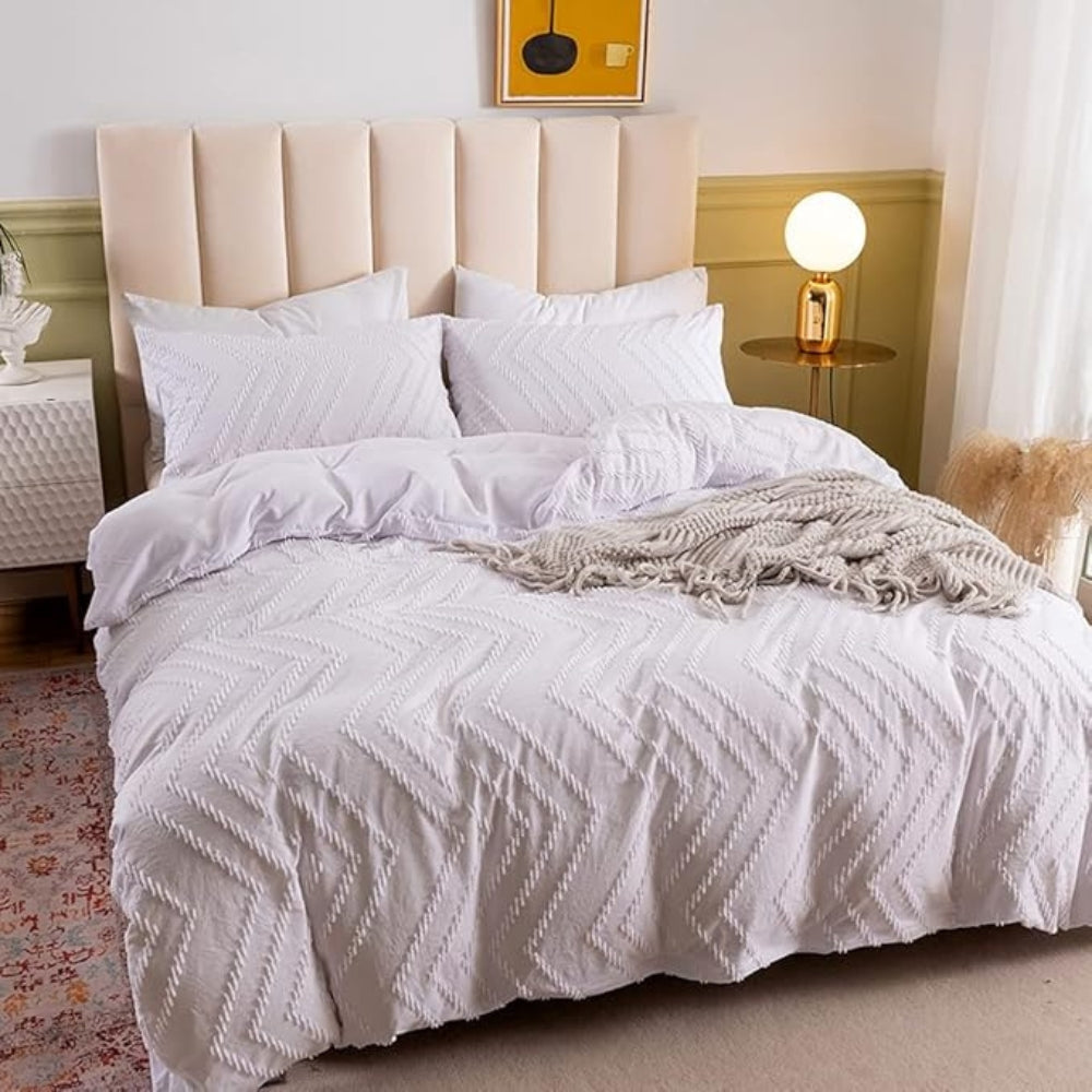 Chevron Microfiber Quilt Cover Set with Pillowcases