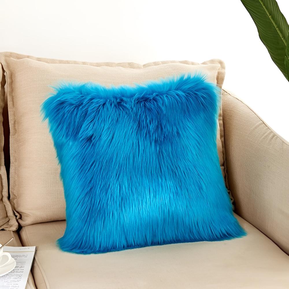 Plush Furry Cushion Covers 18x18 Inch