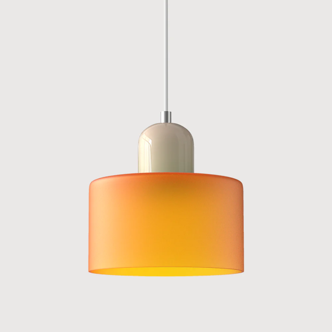 Retro Glass Shade Hanging Lamp with Adjustable Cable