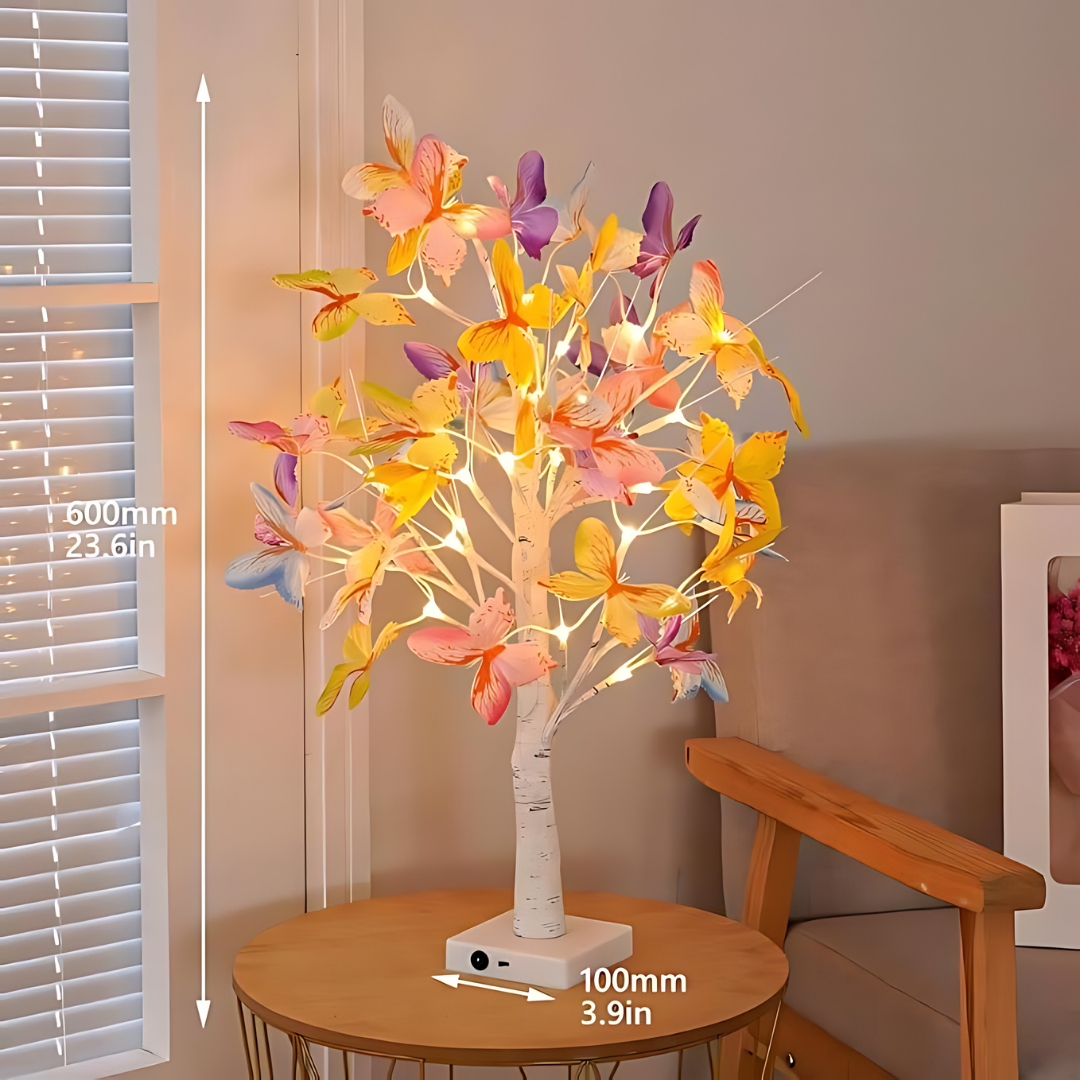 Birch Tree LED Table Lamp with Adjustable Multicolor Lighting
