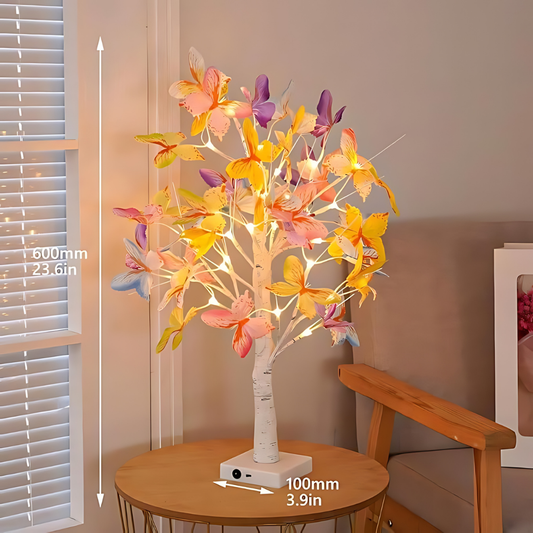Birch Tree LED Table Lamp with Adjustable Multicolor Lighting