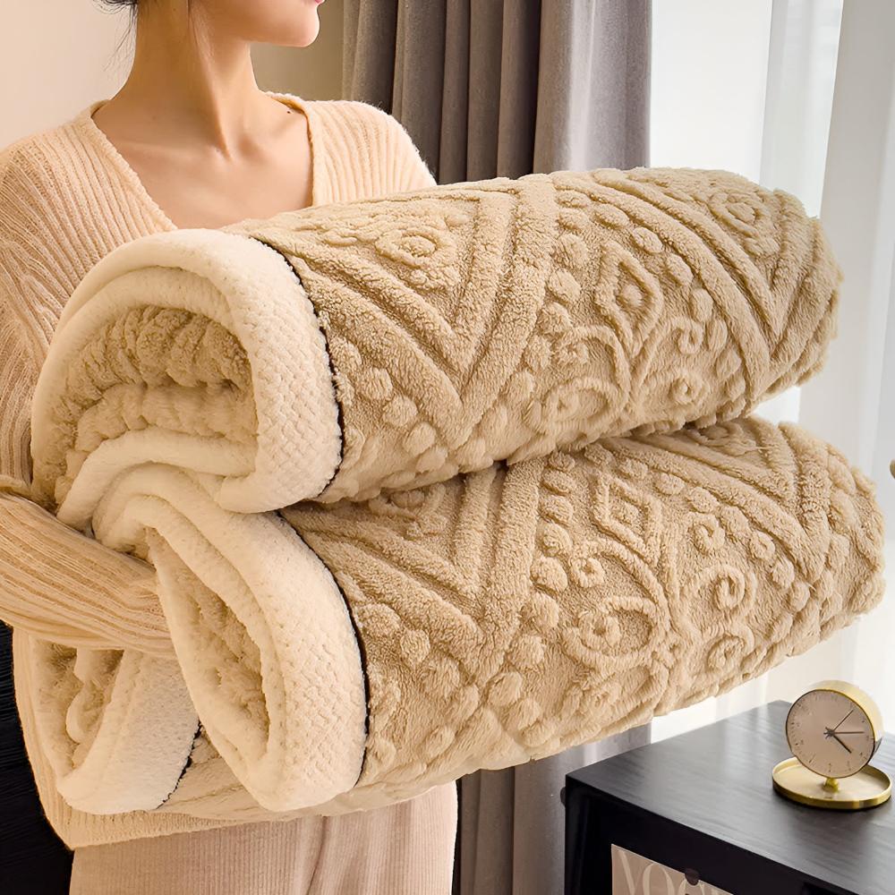 Velvet Mandala Sherpa Throw Blanket