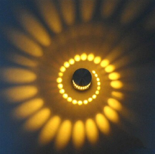 Spiral LED Downlight Fixture - Energy-Efficient Wall/Ceiling Lamp
