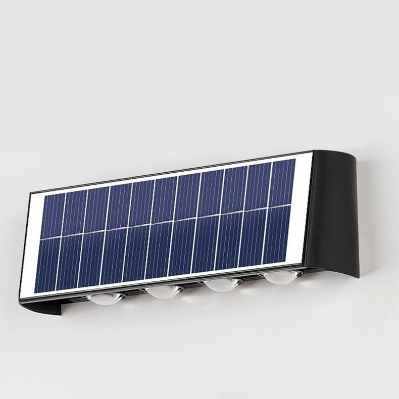 Solar Waterproof LED Wall Light - Modern Minimalist Rectangular Design for Outdoor Use