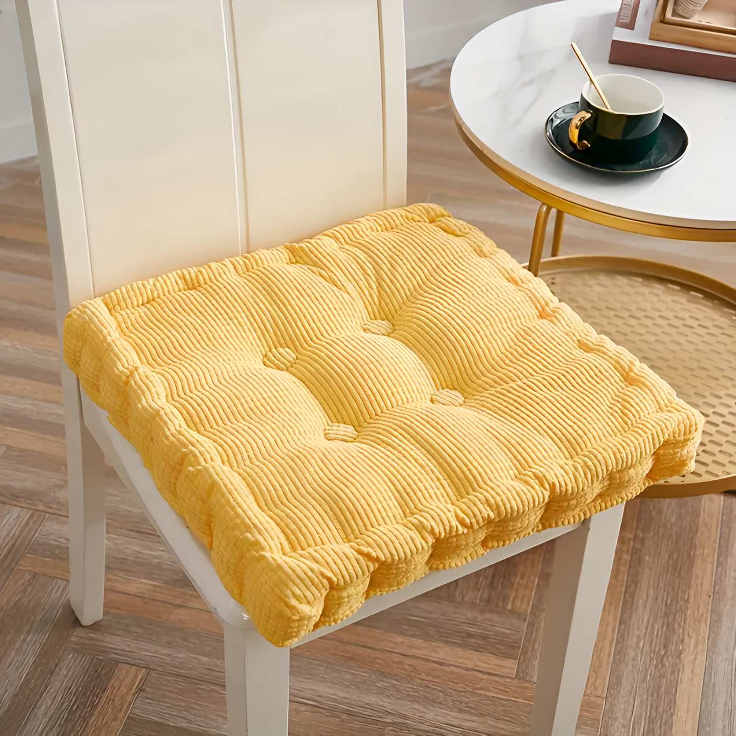 Stackable Soft Corduroy Chair Cushions