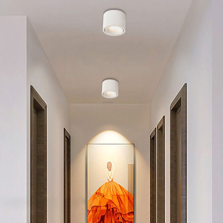 Adjustable Minimalist LED Recessed Ceiling Light in Black or White