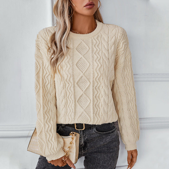 Evelyn | Ladies' Classic Cable Knit Sweater