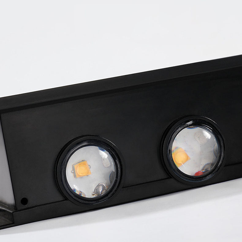 Solar Waterproof LED Wall Light - Modern Minimalist Rectangular Design for Outdoor Use
