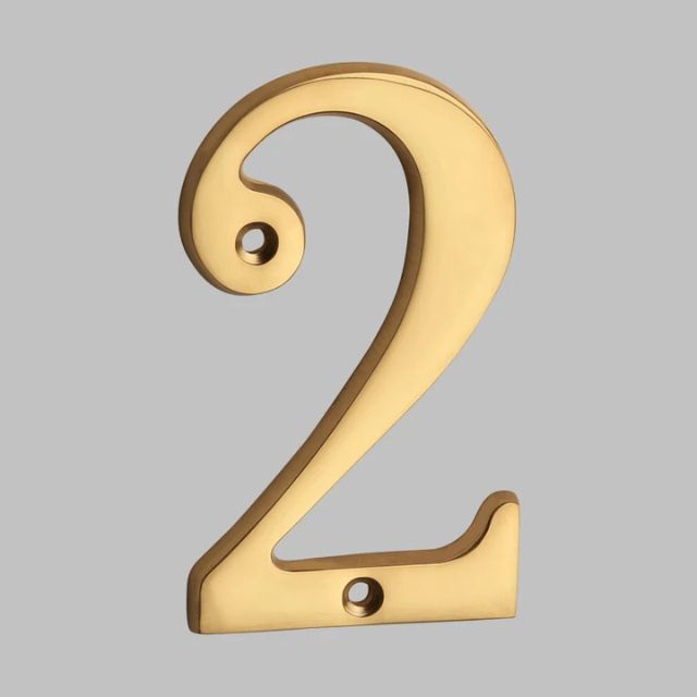 Solid Brass House Numbers - Classic Design, Easy Installation