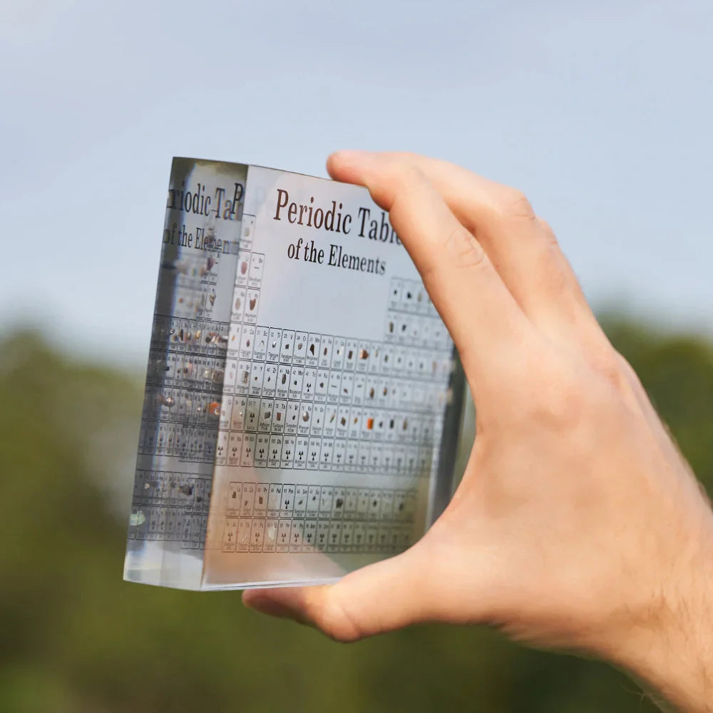 Illuminated Acrylic Periodic Table with Real Element Samples