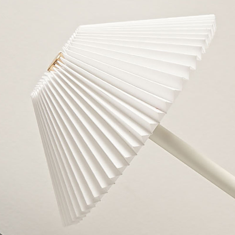 Contemporary Scandinavian Rechargeable LED Table Lamp with Fabric Shade