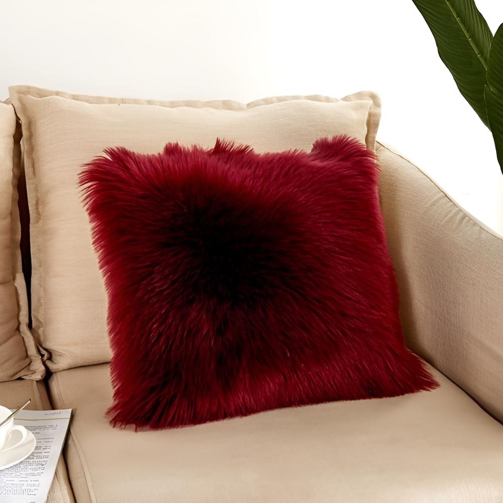 Plush Furry Cushion Covers 18x18 Inch