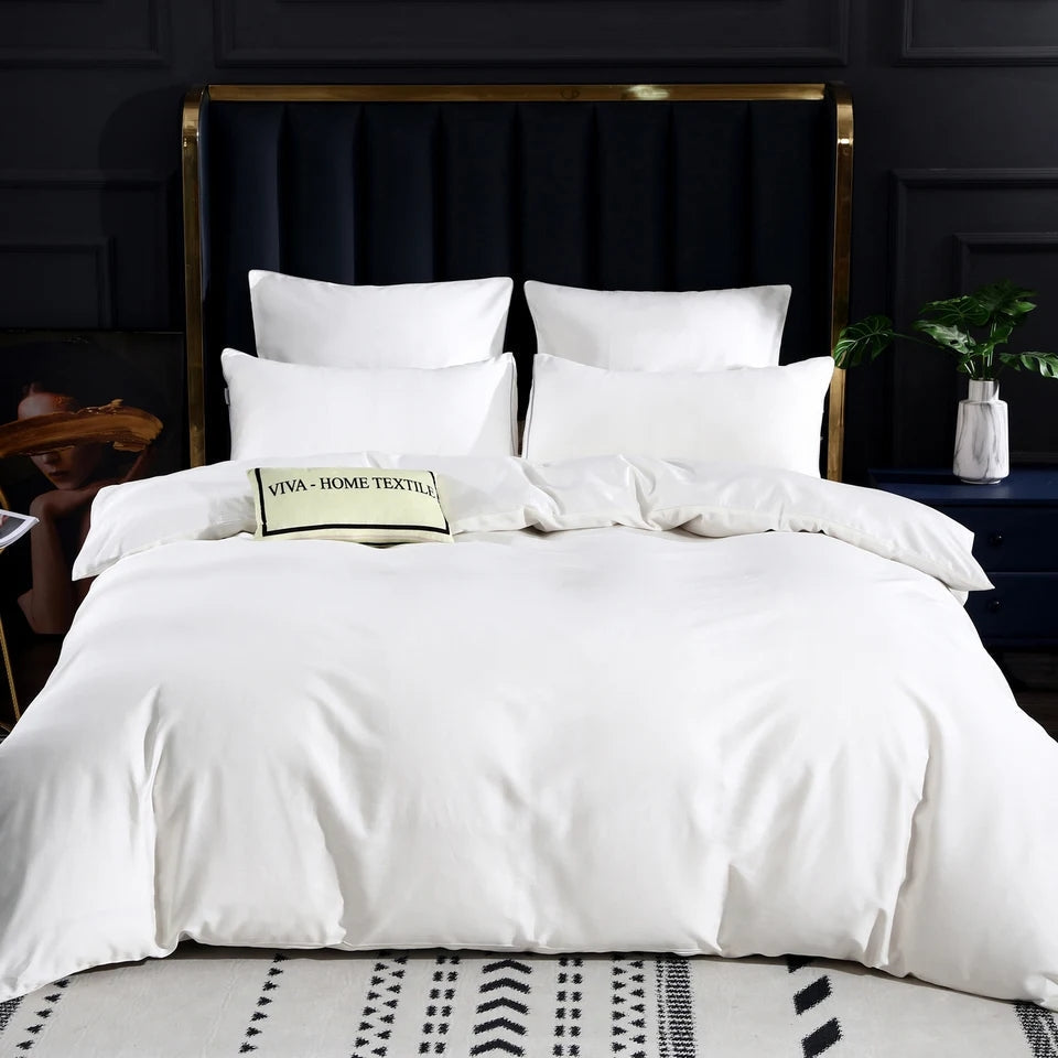 6-Piece Silk Microfiber Bedding Set with Duvet Cover and Pillowcases