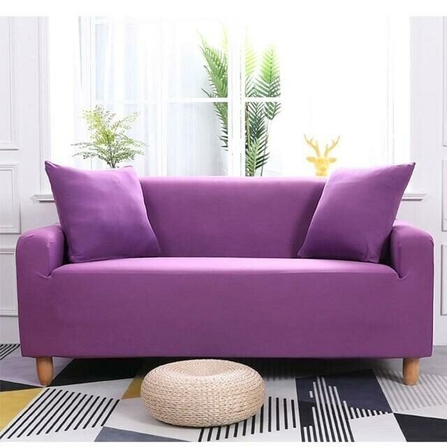 Stretchable Slipcover Sofa Protector in Plain Color