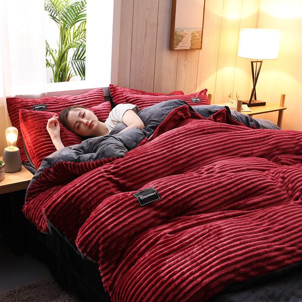 Thick Corduroy Velvet Bedding Set - Cozy Winter Comfort