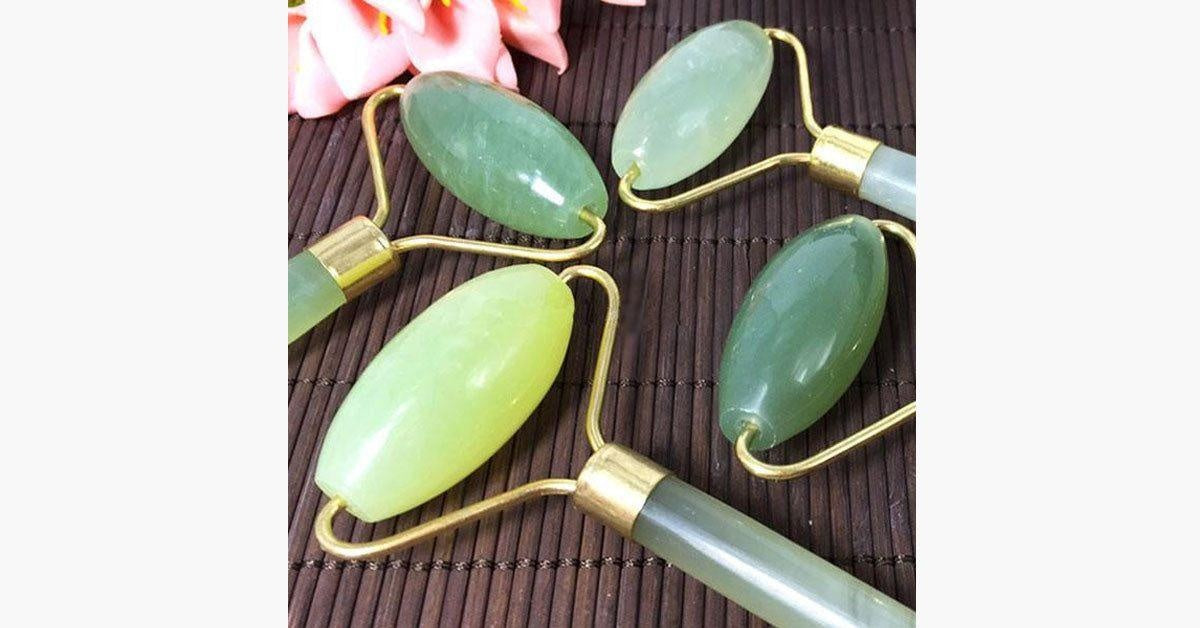 Jade Facial Roller for Skin Tightening and Lymphatic Drainage