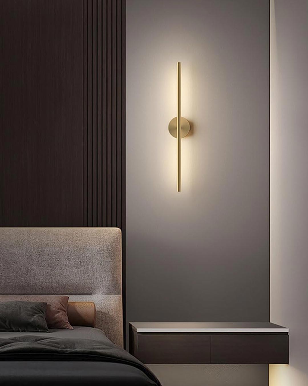 Modern Gold Linear LED Wall Lamp