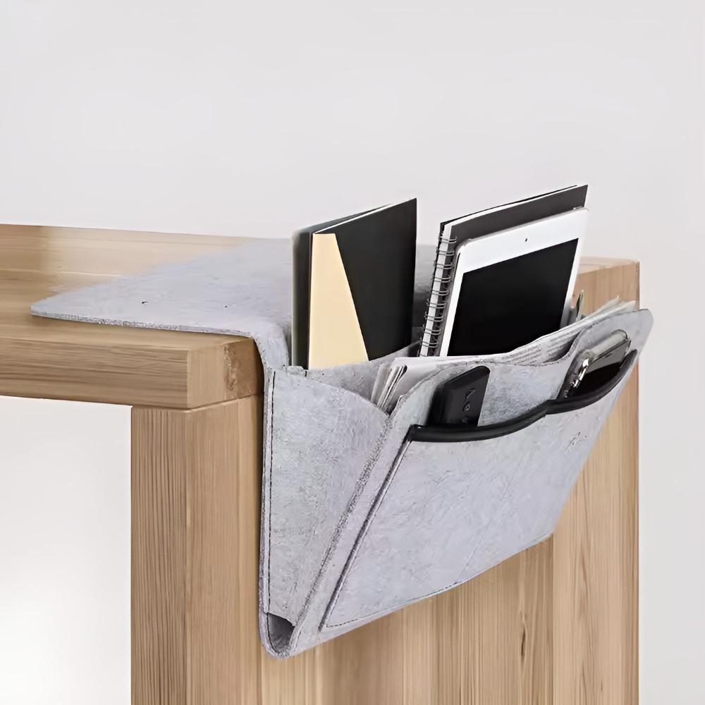 Felt Bedside Organizer with Pockets for Remotes and Phones
