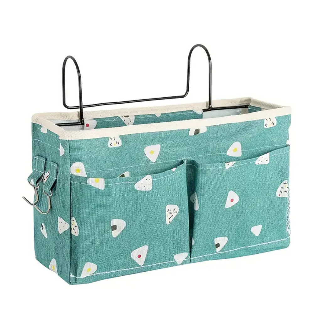 Multi-Pocket Hanging Organizer Bag with Side Hooks