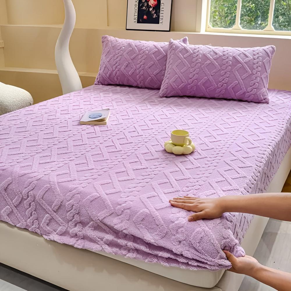 Premium Velvet Sherpa Quilted Sheet Set