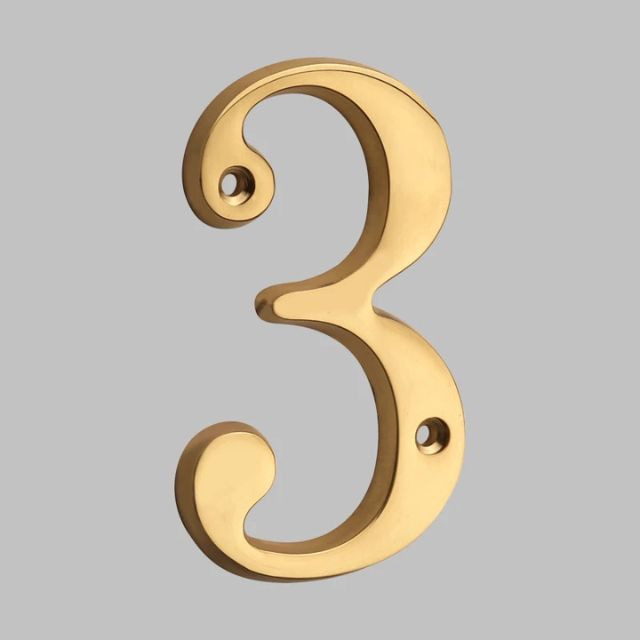 Solid Brass House Numbers - Classic Design, Easy Installation