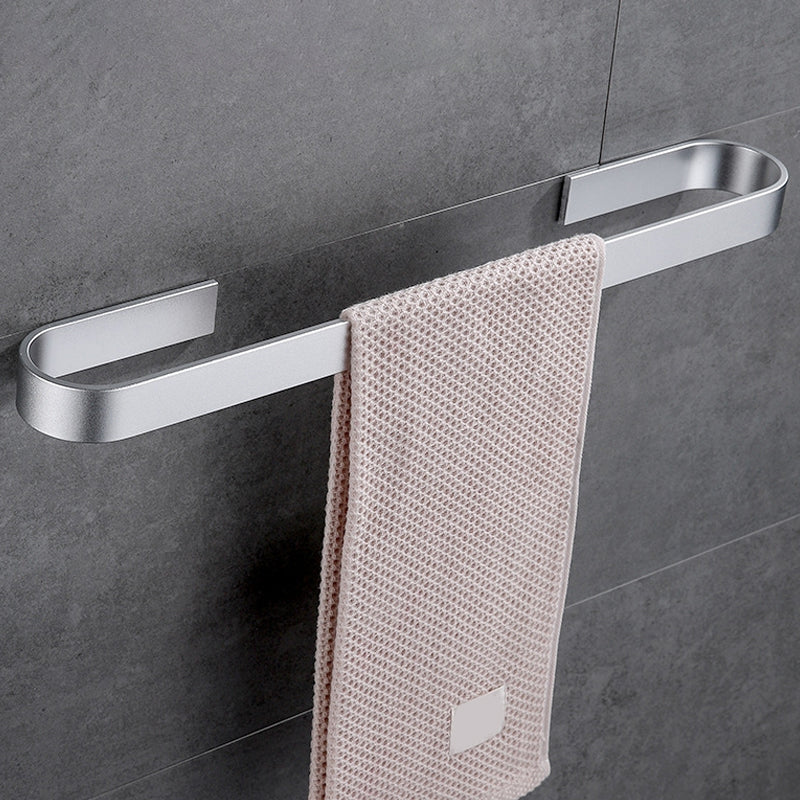 Self-Adhesive Modern Towel Rack in Silver or Matte Black