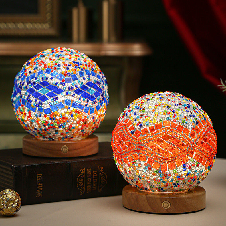 Modern Bohemian Table Lamp with USB Charging and LED Light
