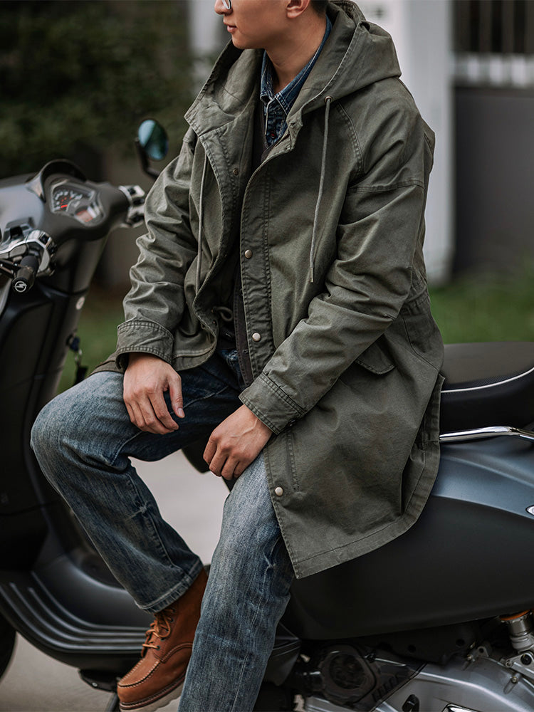 Hooded M51 Parka Shell with Adjustable Cuffs