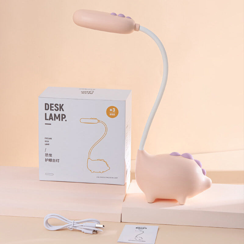 Rechargeable LED Desk Lamp with Cartoon Dinosaur Design