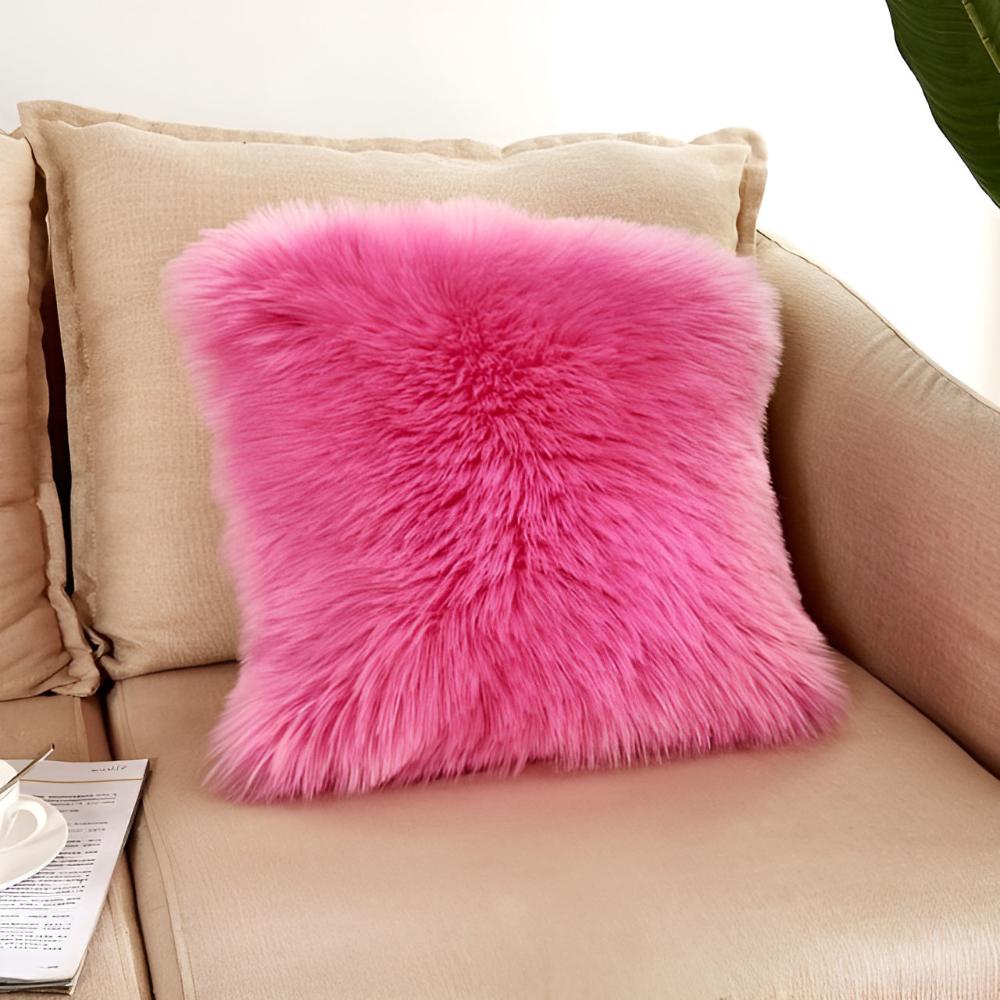 Plush Furry Cushion Covers 18x18 Inch