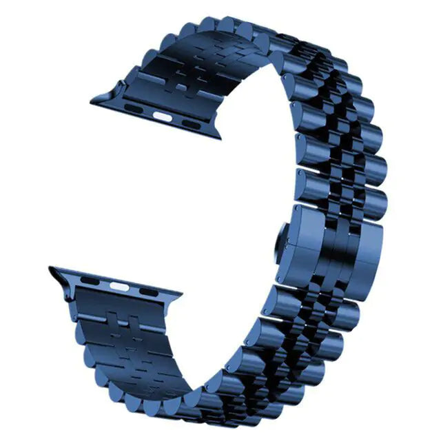 Stainless Steel Apple Watch Bracelet - Adjustable, Elegant Design