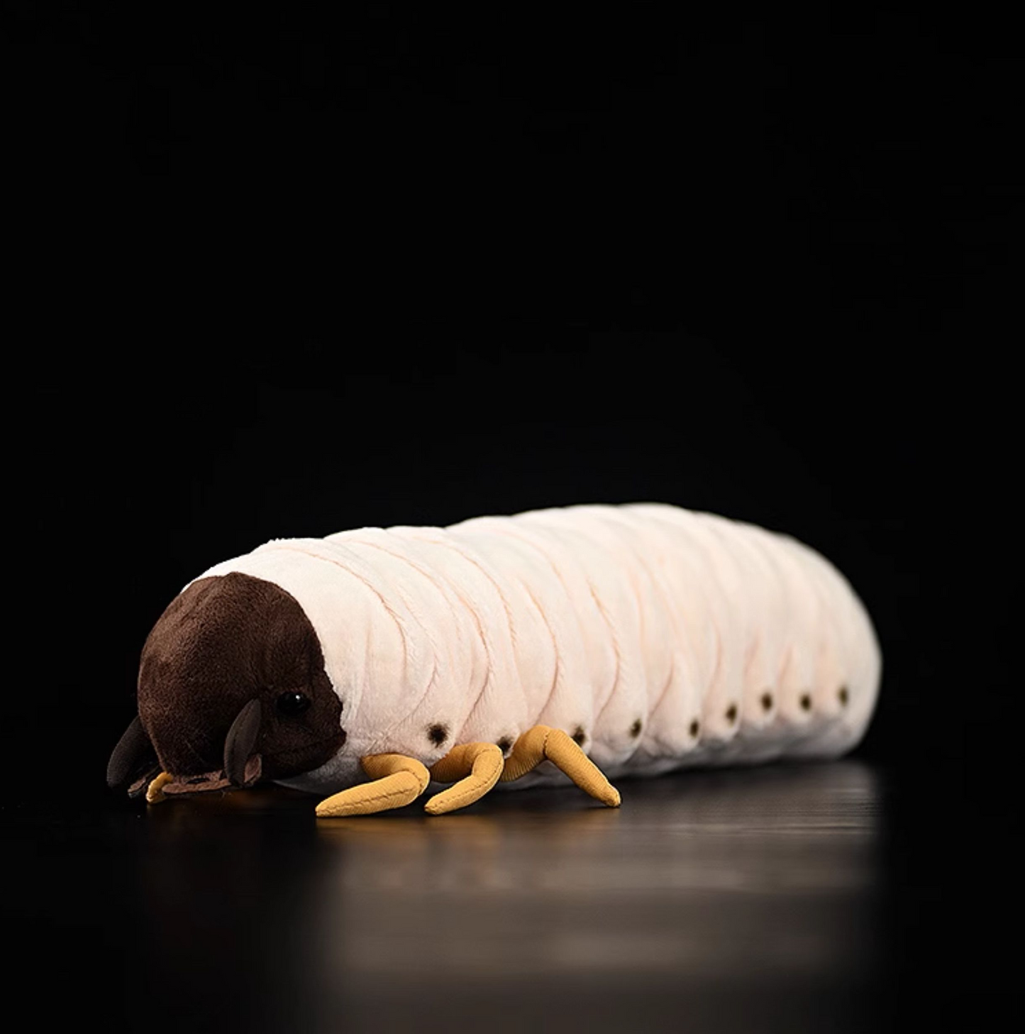 Soft Plush White Grub Toy for Ages 3+