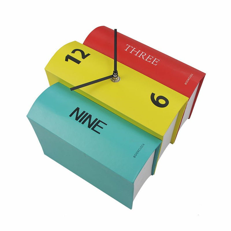 Eco-Friendly Book Clock in Scandinavian Style