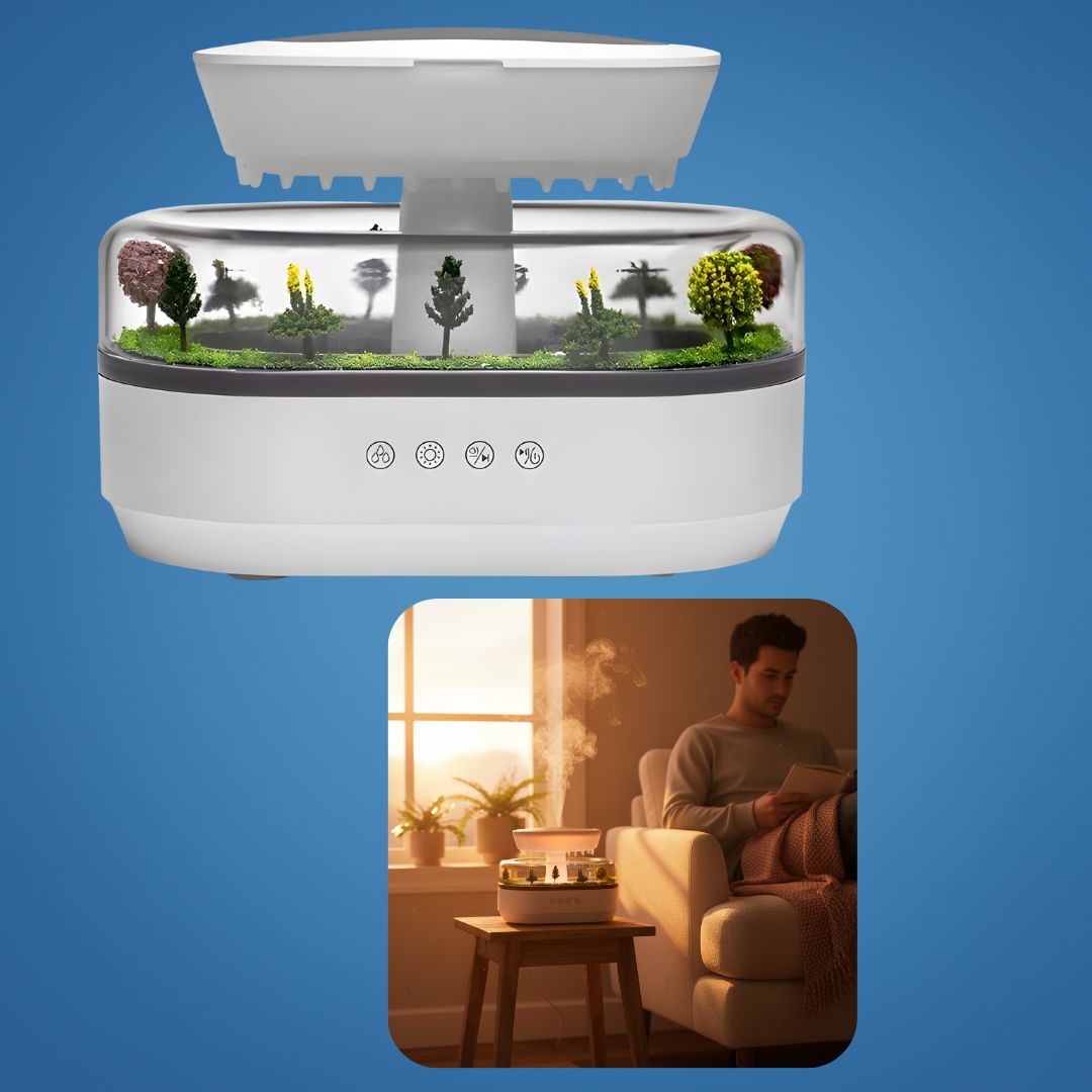 Quiet LED Night Light Humidifier Diffuser for Dry Air Relief and Relaxing Sleep