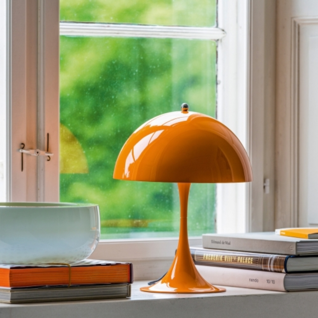 Wireless Rechargeable LED Table Lamp with Dome Shade