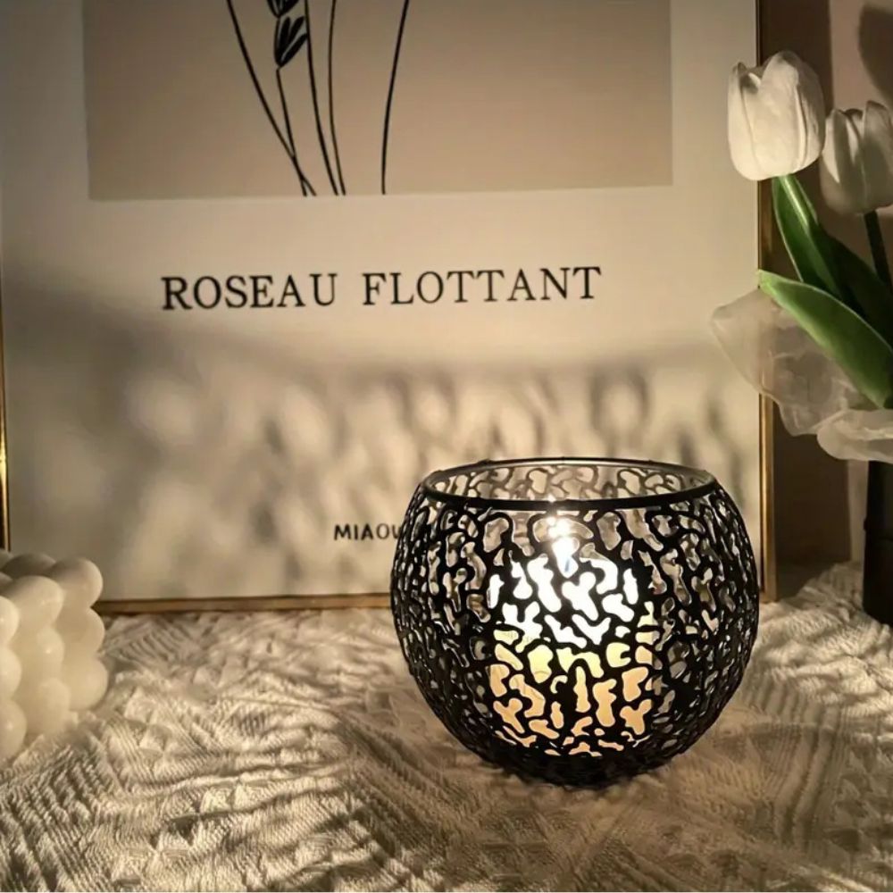 Geometric Iron Tealight Candle Holder